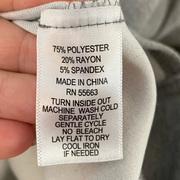 Cynthia Rowley Gray Twist Front Crewneck Sweatshirt Top, Size L - Picture 5 of 5